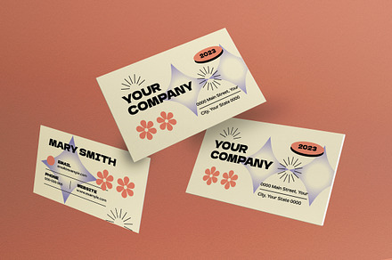 Gradient Geometric Business Card, a Business Card Template by graphicook