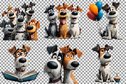 Whimsical Quirky Dogs Clipart, an Illustration by Sublimation Artist (Thumbnail 3 of 7)