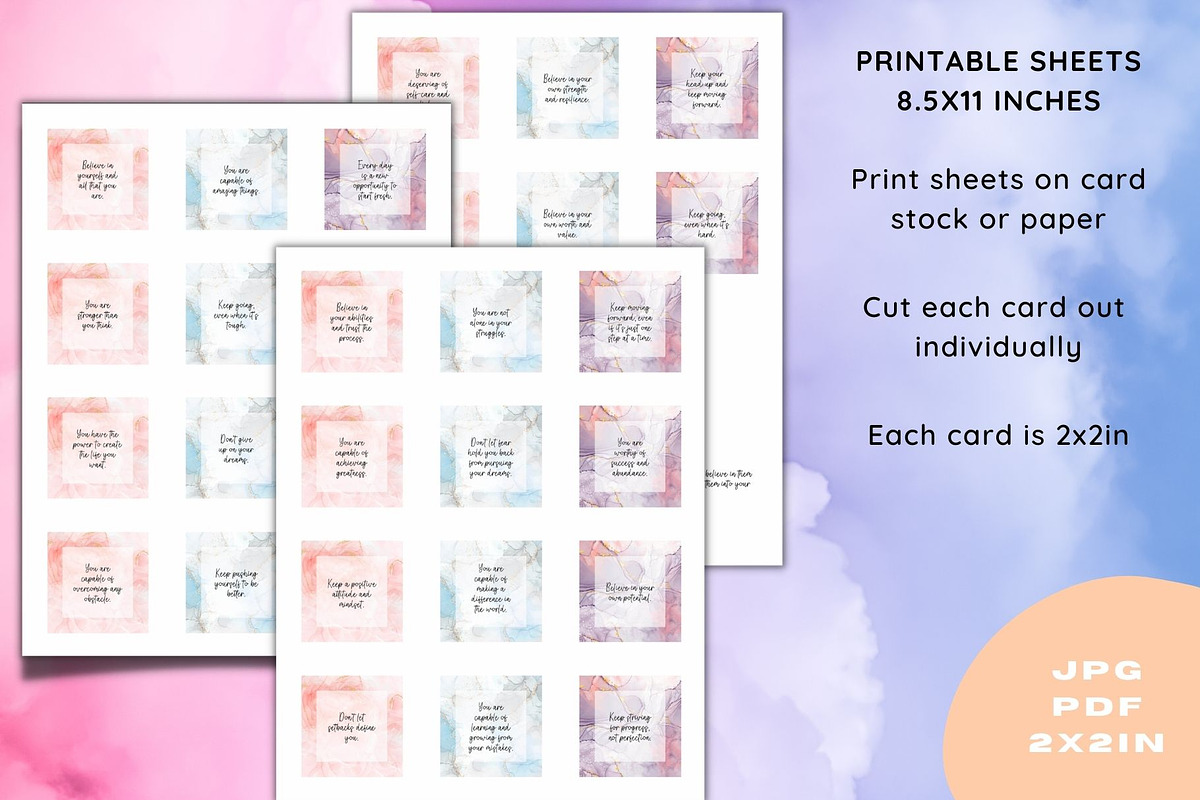 30 Mini Encouragement Cards, a Card Template by Traveling Designer (Photo 3 of 4)