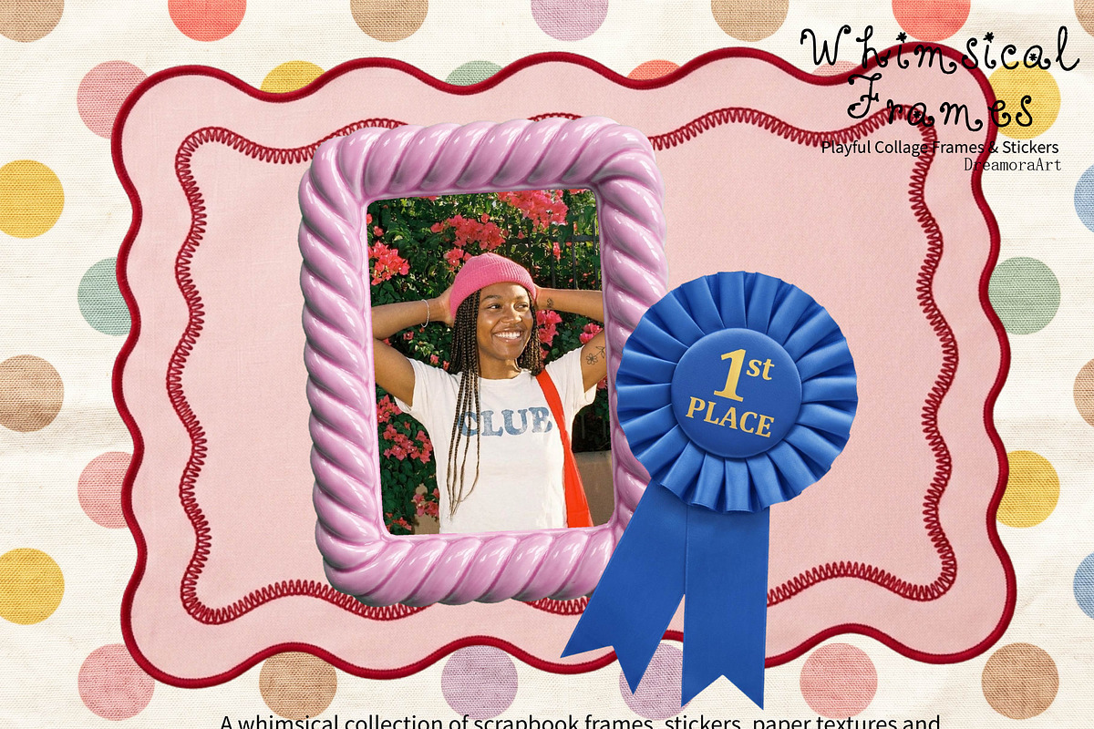 Whimsical Scrapbook Frames Decor Kit, an Object Graphic by DreamoraArt (Photo 3 of 6)