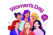 Women Day Illustrations Set, a Person Illustration by Brickclay (Thumbnail 1 of 13)