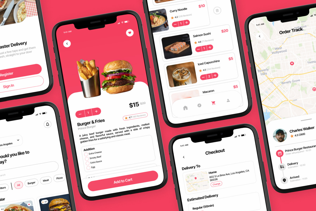 Eateria – Food Delivery & Pickup App, an App Template by trabaskriya (Photo 3 of 5)