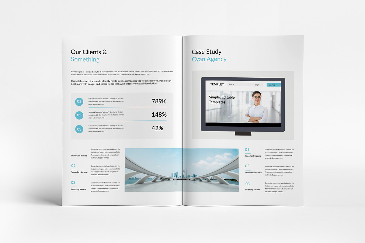 Simple Proposal Template I Canva, a Brochure Template by PixWork (Photo 7 of 9)
