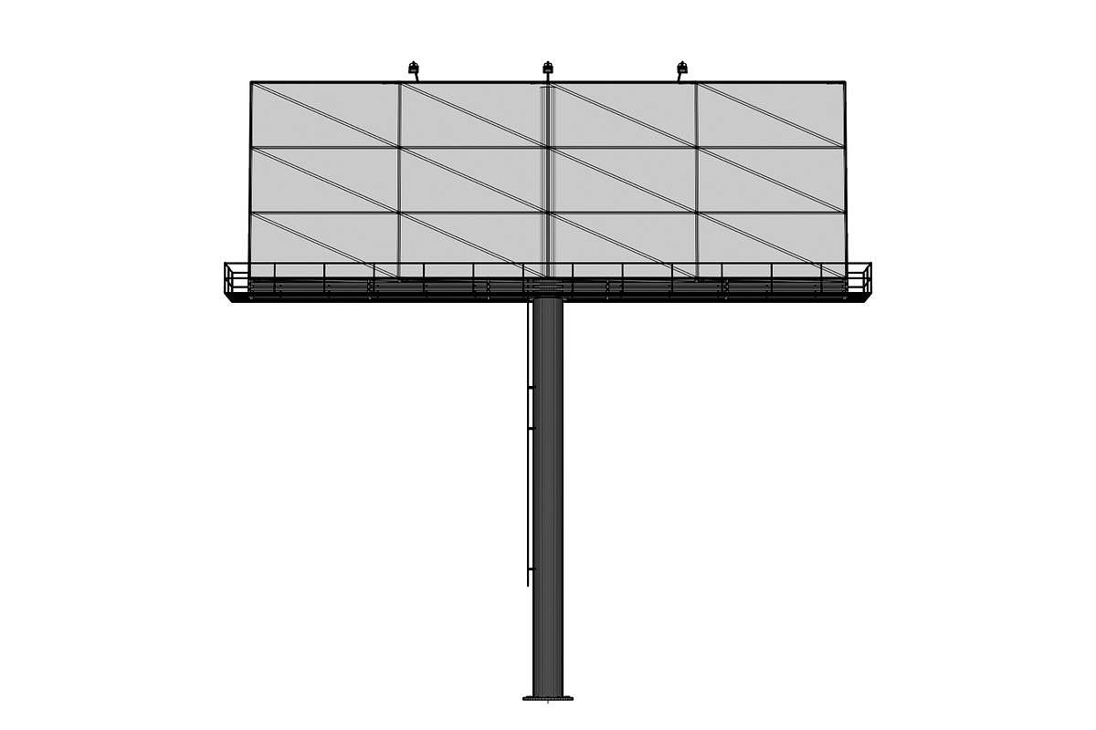 Wide outdoor billboard 3d model, an Environmental 3D Model by Art's and patterns (Photo 6 of 6)