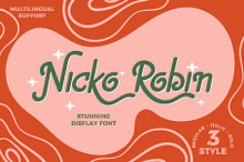 Nicko Robin a Stunning Display Font