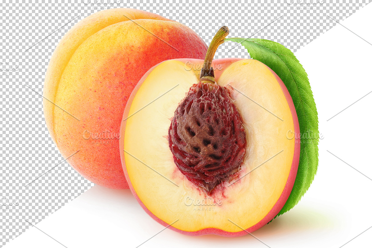 Cut peach fruits preview 3