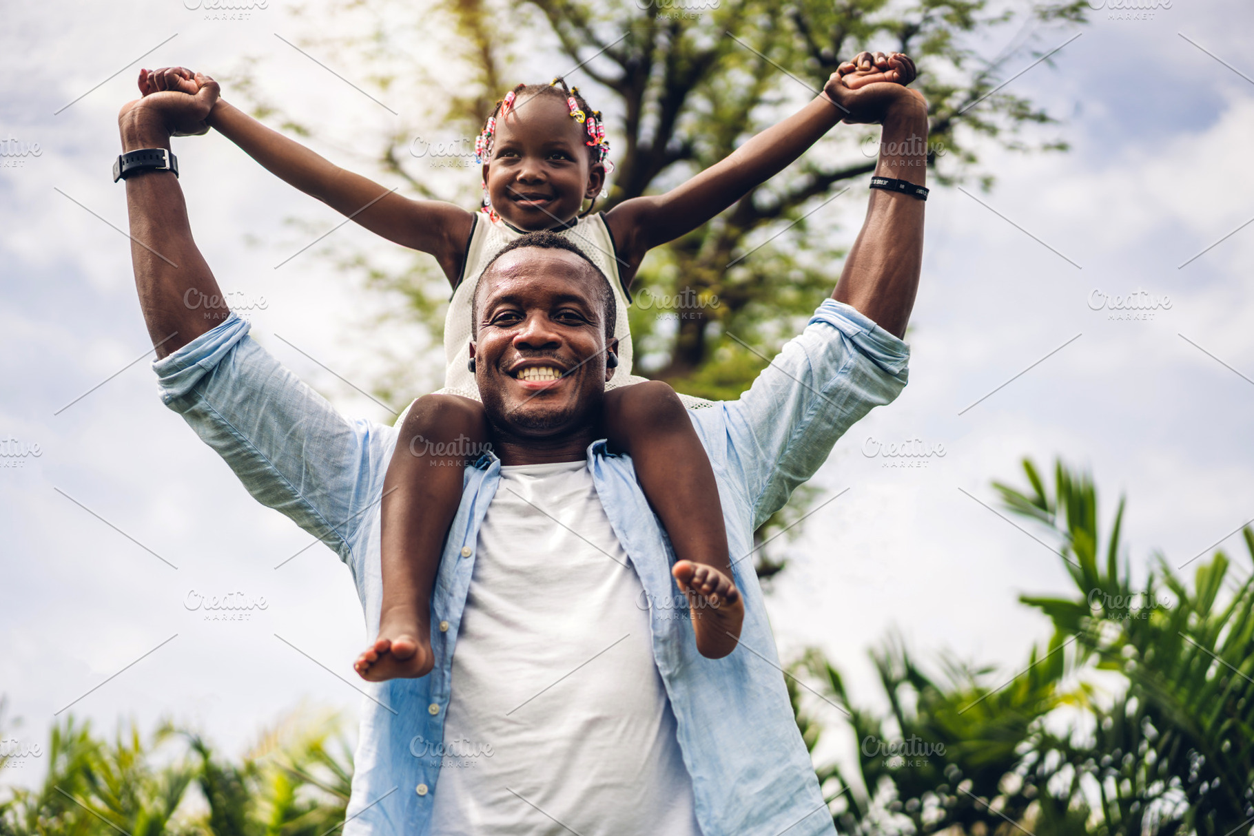 Portrait of enjoy happy love black f featuring beautiful, summer, and care, a Person Photo by Art_Photo