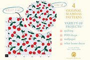 Cherries and Stripes Pattern Bundle, a Pattern Graphic by Pesky Cat Studio (Thumbnail 6 of 7)