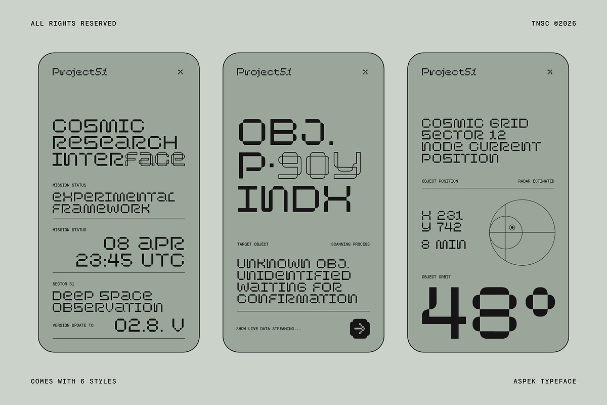 Aspek - Futuristic Display Sans, a Sans Serif Font by The Native Saint Club (Photo 6 of 16)