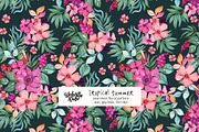 Tropical Summer Watercolor Pattern, a Pattern Graphic by Webvilla Studio (Thumbnail 1 of 6)