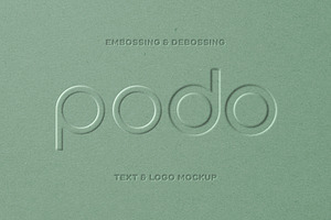 Embossing & Debossing Logo Mockup