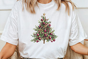 Elegant Burgundy Christmas Clipart, an Illustration by CraftArtStudio (Thumbnail 4 of 6)