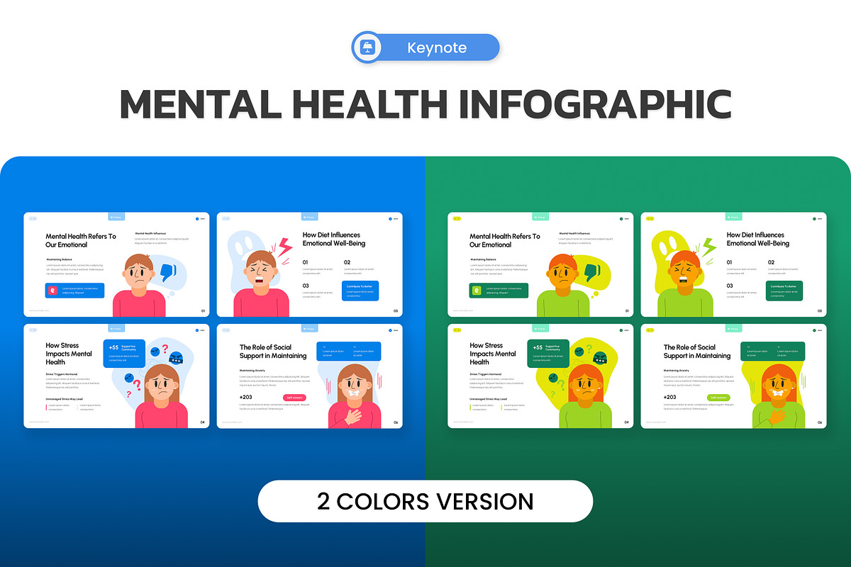 Mental Health Infographic Keynote, a Presentation Template by Antstheme (Photo 1 of 4)