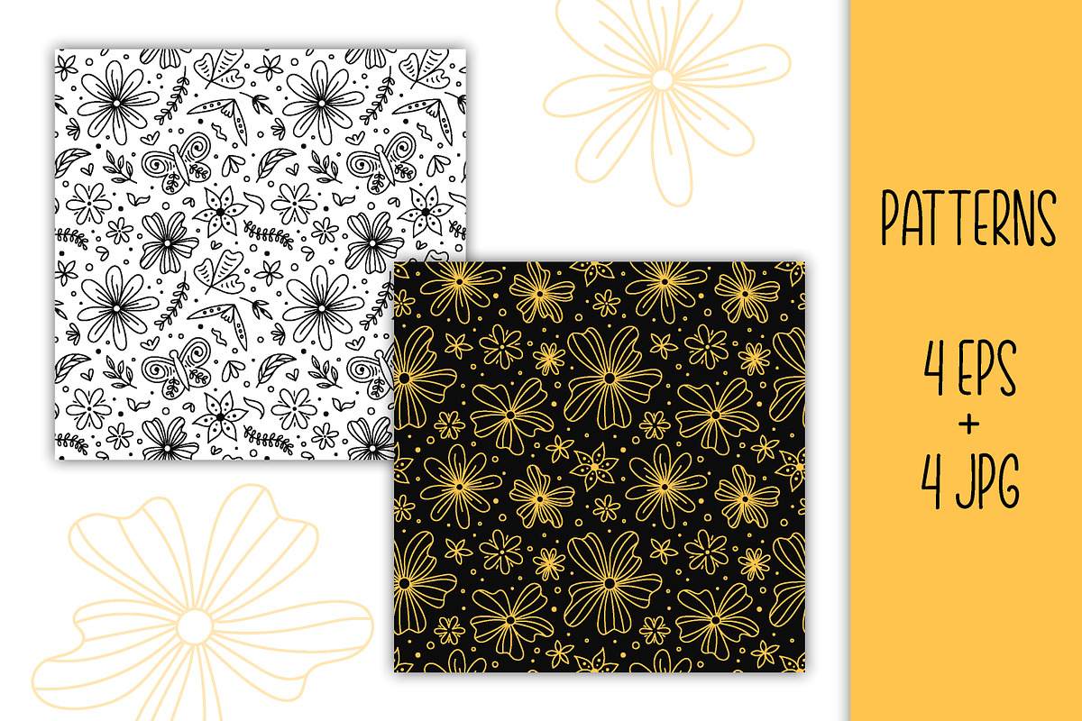 Whimsical Florals Patterns Clipart, a Pattern Graphic by AnnaViolet_store (Photo 3 of 14)