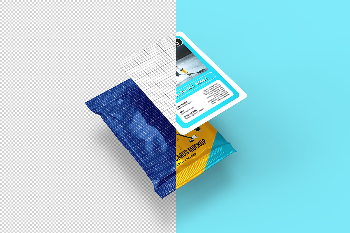 Trading Cards Mockup v3 - 8 views, an Advertising Mockup by Illusiongraphic (Photo 10 of 18)