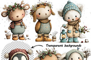 Woodland Animals Nursery Floral PNG, an Animal Illustration by one-touch (Thumbnail 6 of 10)
