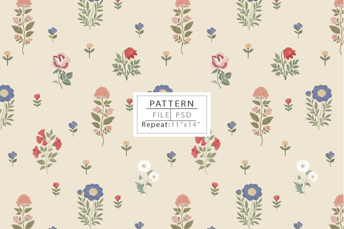 Delicate Tossed Botanical Vignettes, a Pattern Graphic by Print Diaries (Photo 1 of 5)