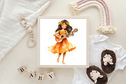 Hawaiian Hula Girls Watercolor Clipa, an Illustration by CraftArtStudio (Thumbnail 6 of 6)