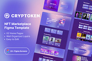 CrypToken- NFT Figma Template, a Websites & App Template by Laimmilka (Thumbnail 1 of 3)
