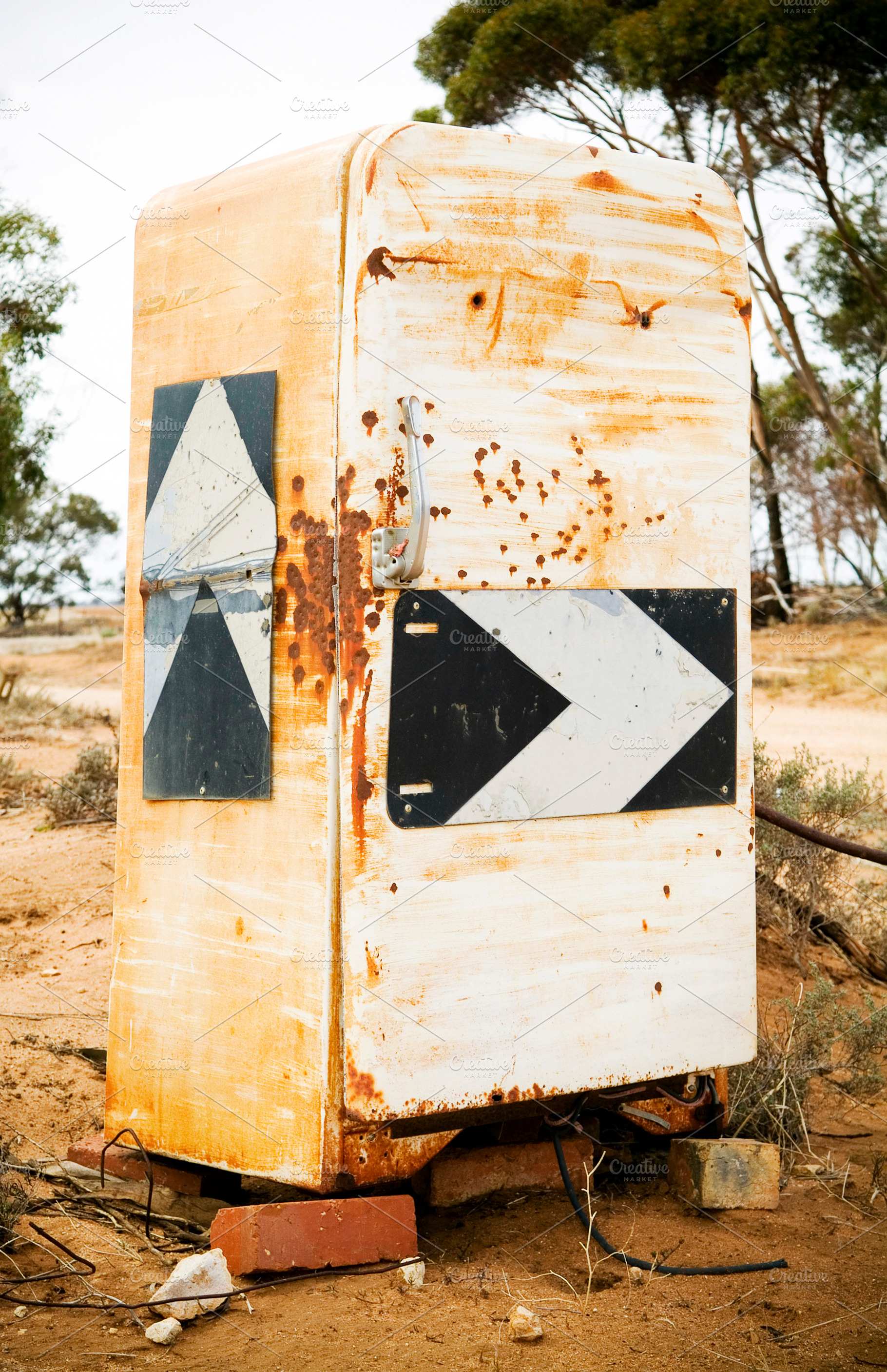 Old Fridge Road Sign, an Abstract Photo by THP Creative