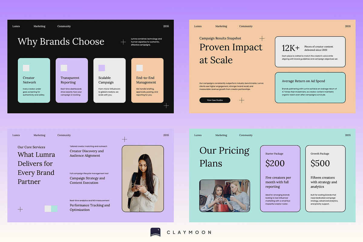 Influencer Marketing Agency, a Presentation Template by Claymoon Lab (Photo 5 of 7)
