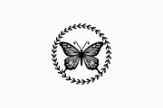 Butterfly Wreath Clipart Set, an Illustration by musafir_fashion (Thumbnail 2 of 9)