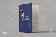 Navy Minimal Floral Funeral Program, a Brochure Template by Neermana (Thumbnail 1 of 4)