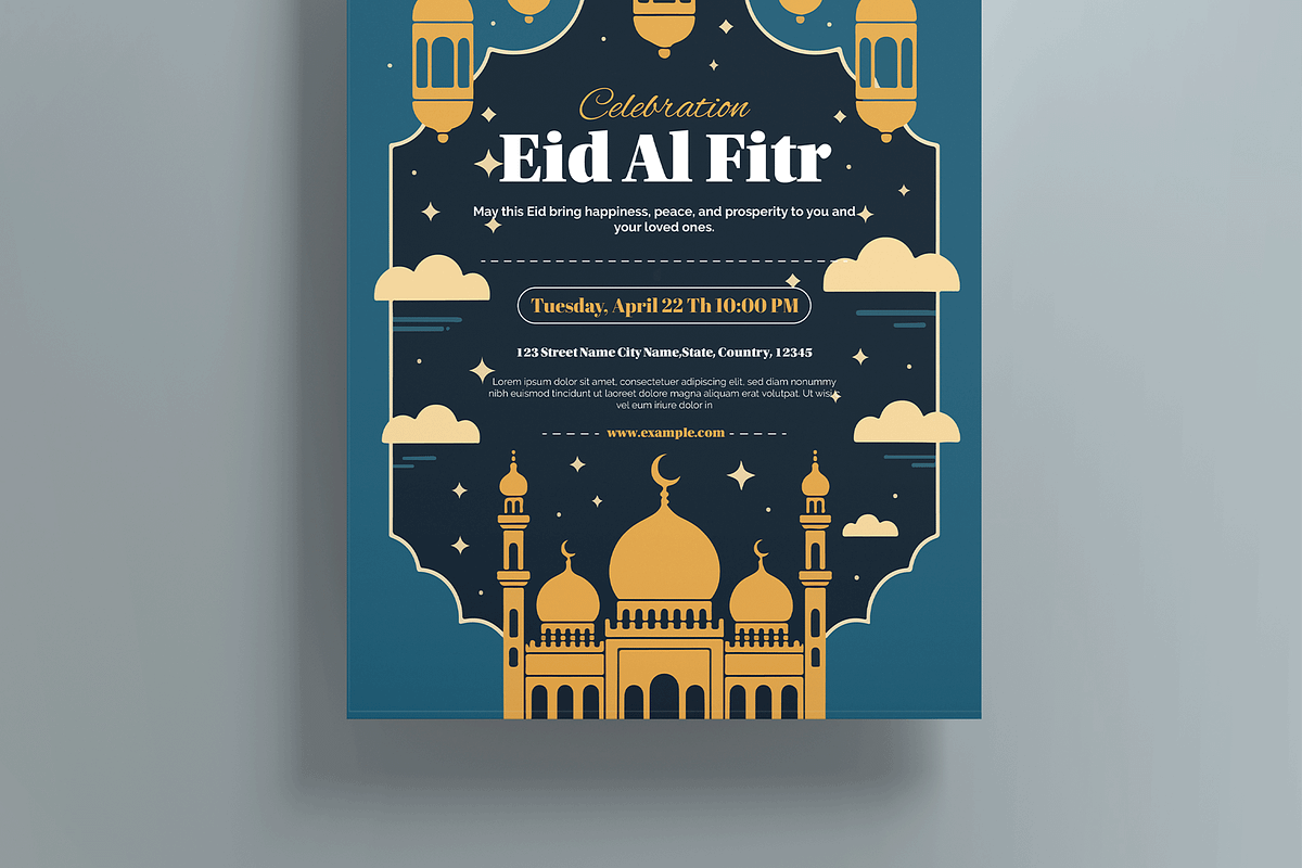 Eid Al Fitr Celebration Flyer, a Flyer Template by MightyDesign (Photo 3 of 8)