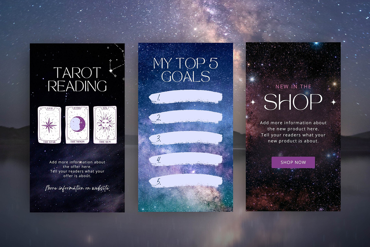 Galaxy Instagram Templates for Canva, a Social Media Template by DeeBeeDesign (Photo 7 of 9)