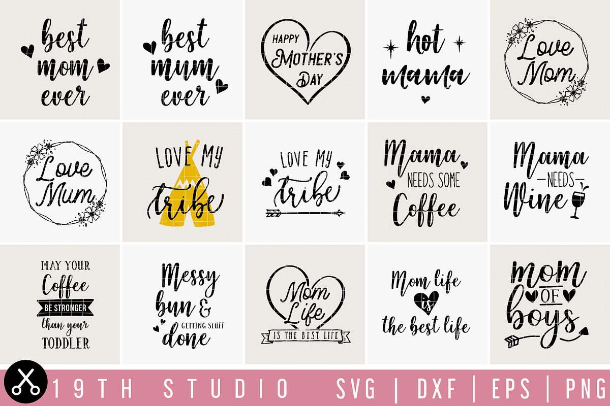 Mom, Mum SVG Bundle | MB23, an Illustration by Craft House SVG (Photo 2 of 4)