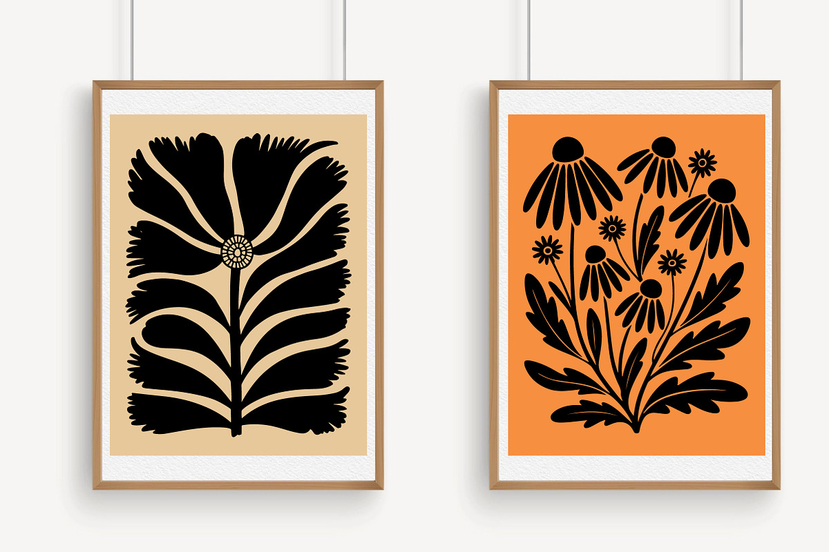 Abstract flower wall art posters set, an Illustration by Libby Wishes (Photo 5 of 11)