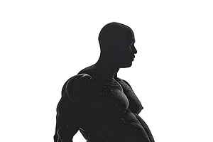 Muscular overweight adult man isolated illustration, a Person Illustration by DanFLCreativo