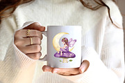 Watercolor Magical Garden Purple Fai, an Illustration by CreationArt (Thumbnail 8 of 9)