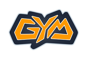 Gym vector lettering