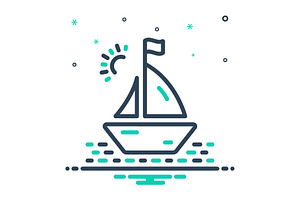 Marina boatyard mix icon, a Duotone Icon by Creative priyanka