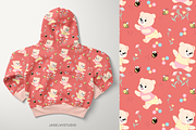 Bear Bee - Peach, a Pattern Graphic by Jaselvii Studio (Thumbnail 3 of 6)