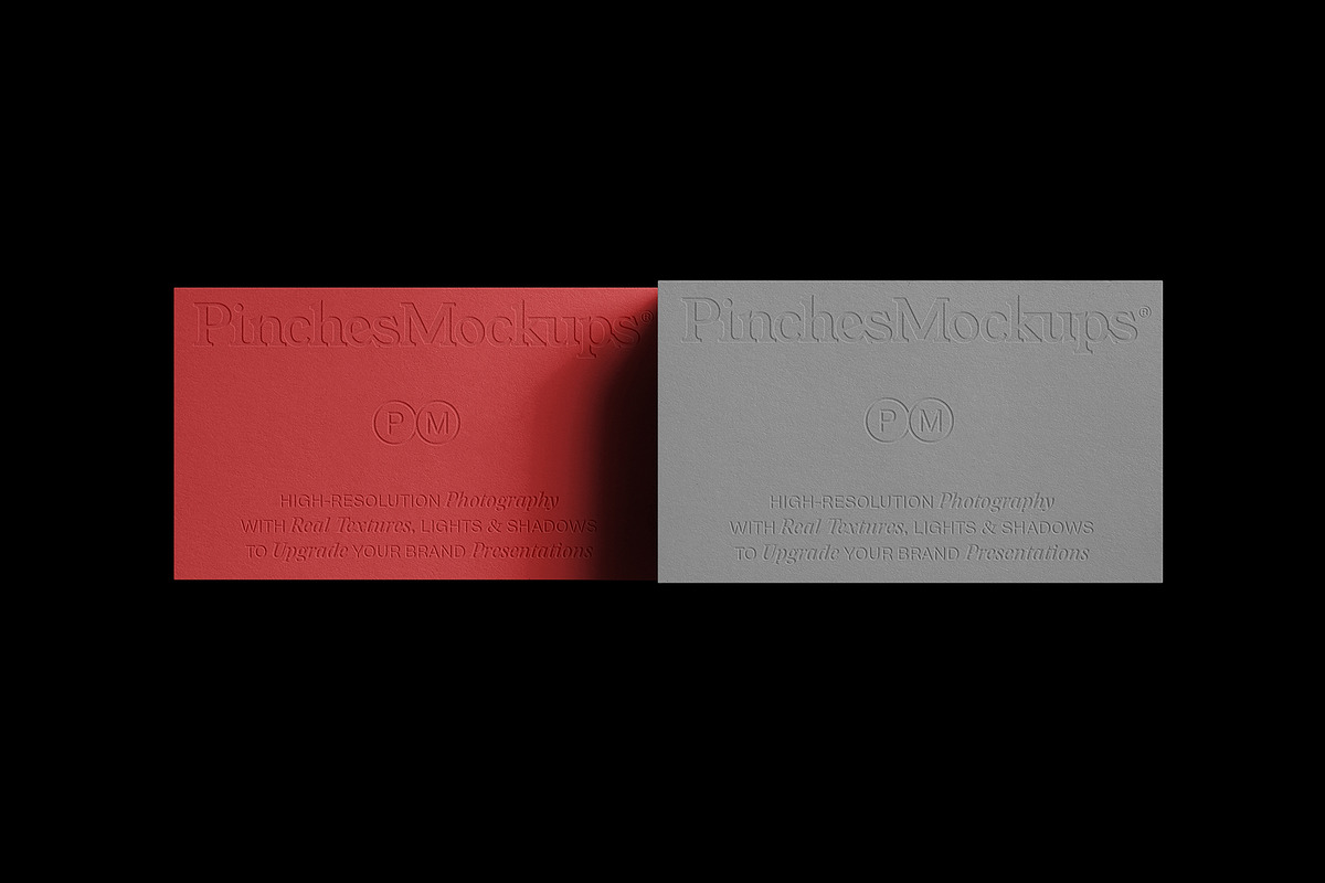 Embossed Business Cards Mockup, a Product Mockup by PinchesMockups© (Photo 5 of 6)