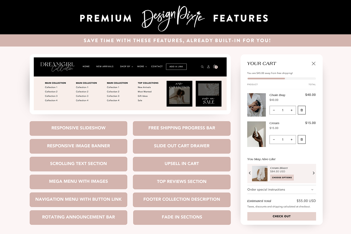 Luxe Black Shopify Theme | Aesthetic, a Shopify Template by Design Pixie (Photo 7 of 11)