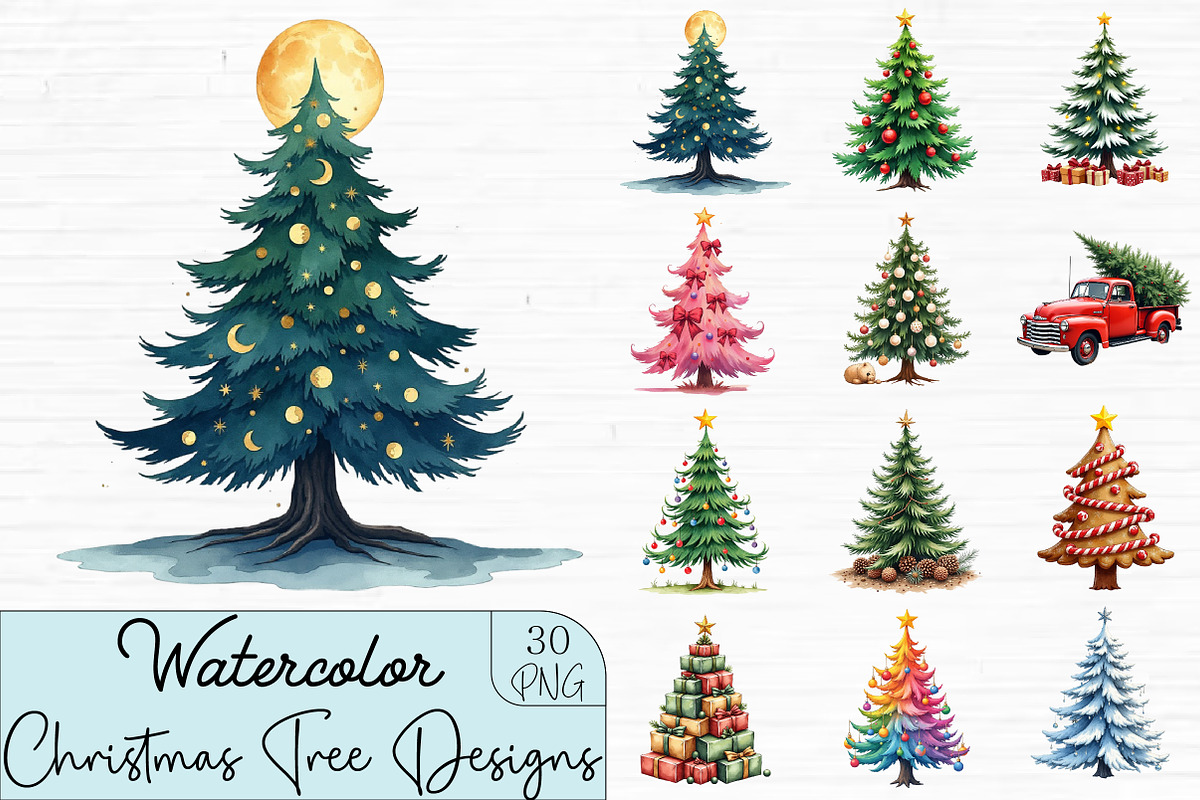 Christmas Tree Sublimation Designs, an Illustration by CrexoraLab (Photo 1 of 4)