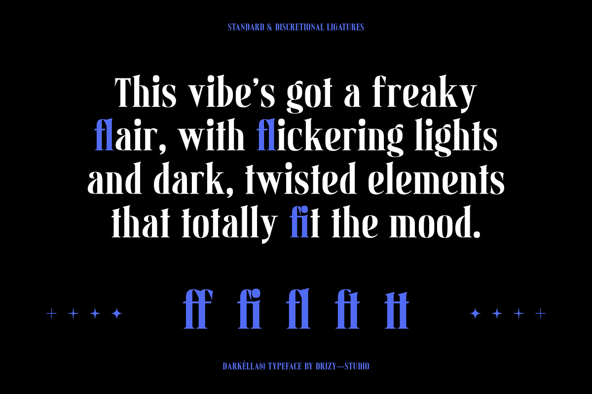 Darkella – Retro Gothic Display, a Serif Font by Drizy (Photo 4 of 10)