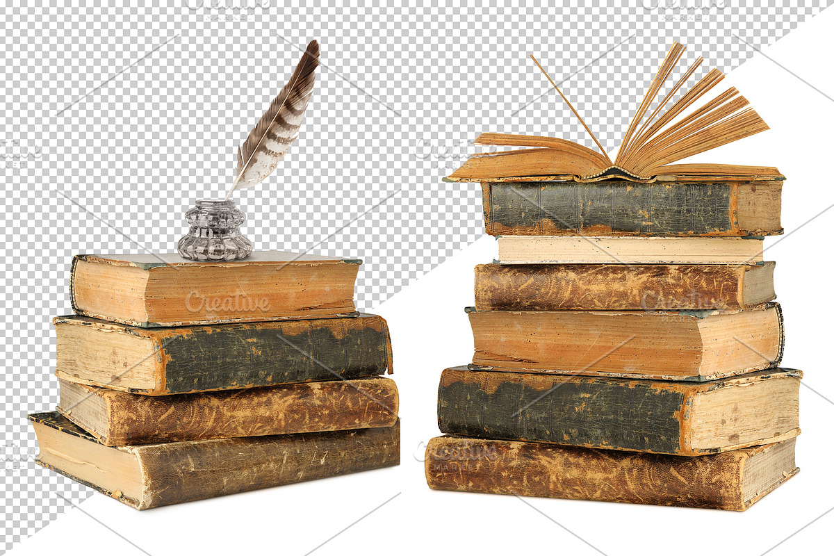 Old books in piles and stacks, an Object Graphic by Fruits+Veggies (Photo 2 of 8)