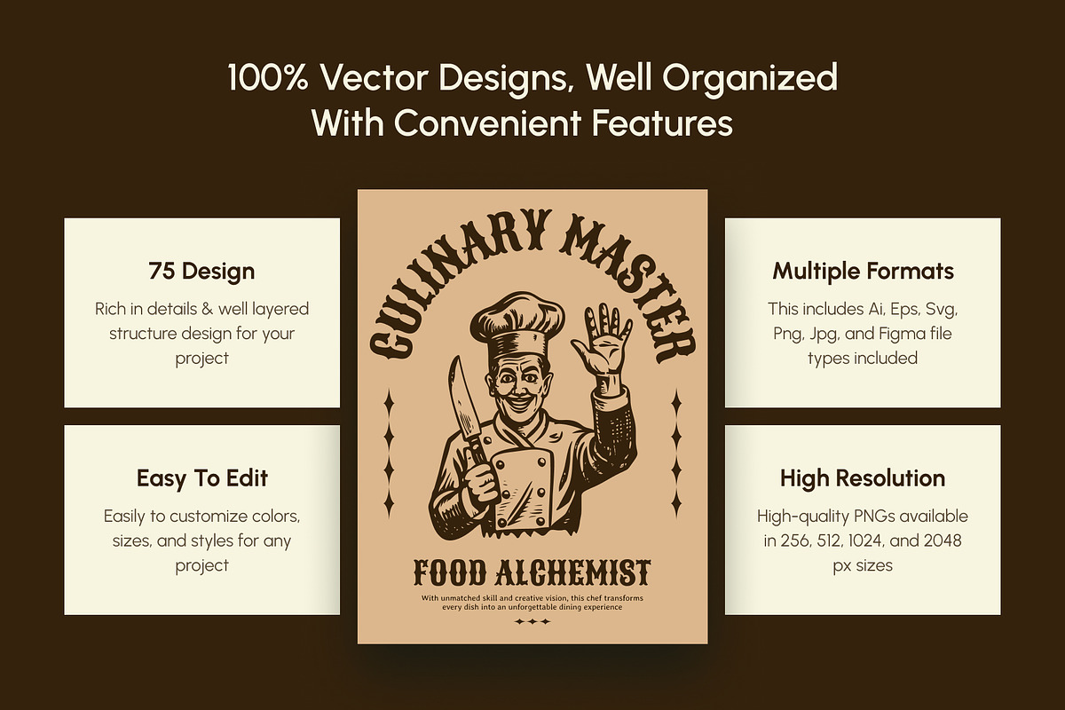 Vintage Restaurant Illustration Set, a Person Illustration by Prosymbols (Photo 2 of 10)