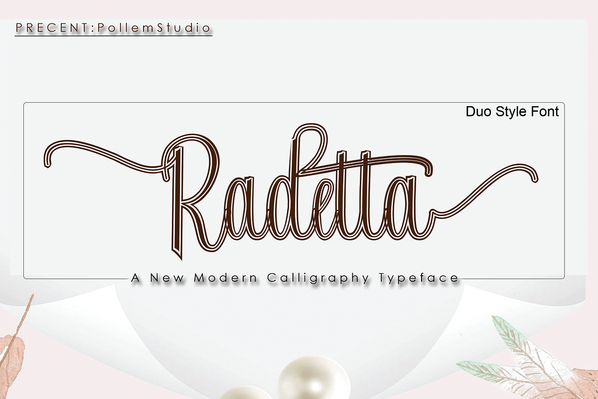 Radetta, a Script Font by PollemSt (Photo 2 of 10)