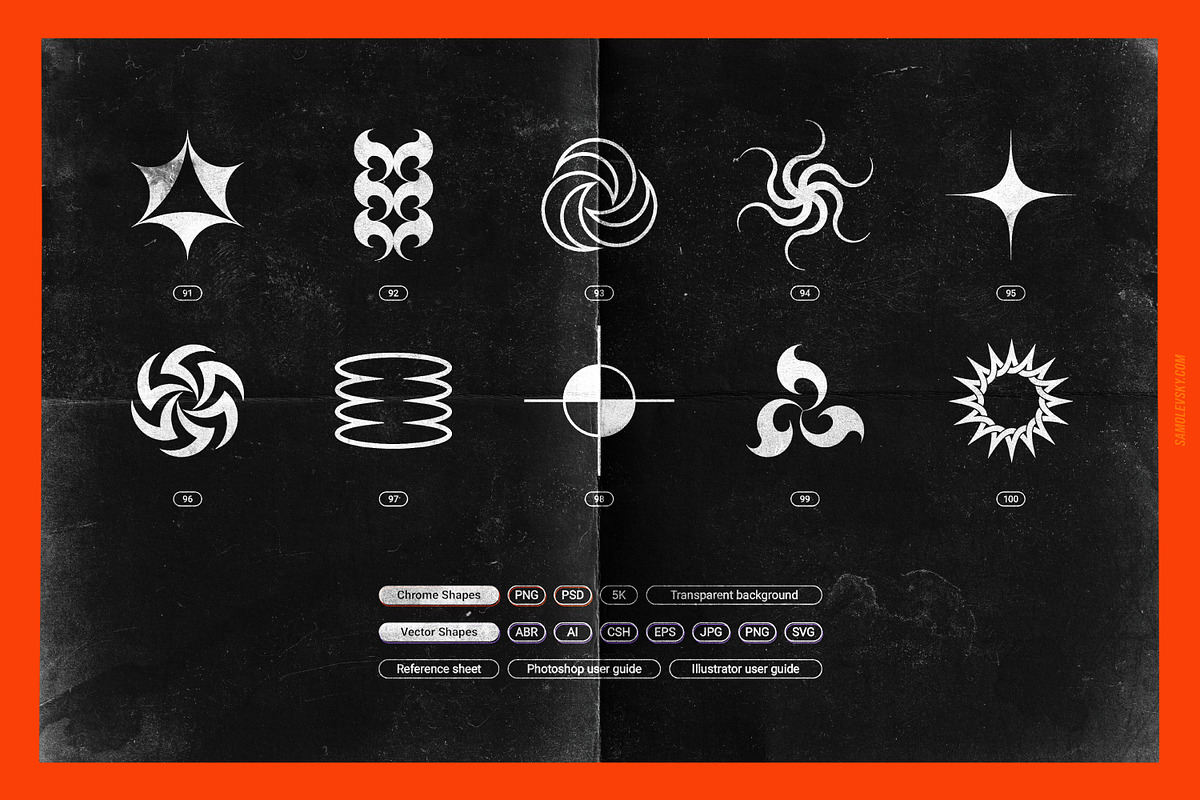 Chrome & Vector Abstract Shapes Pack, an Object Graphic by Samolevsky (Photo 24 of 25)