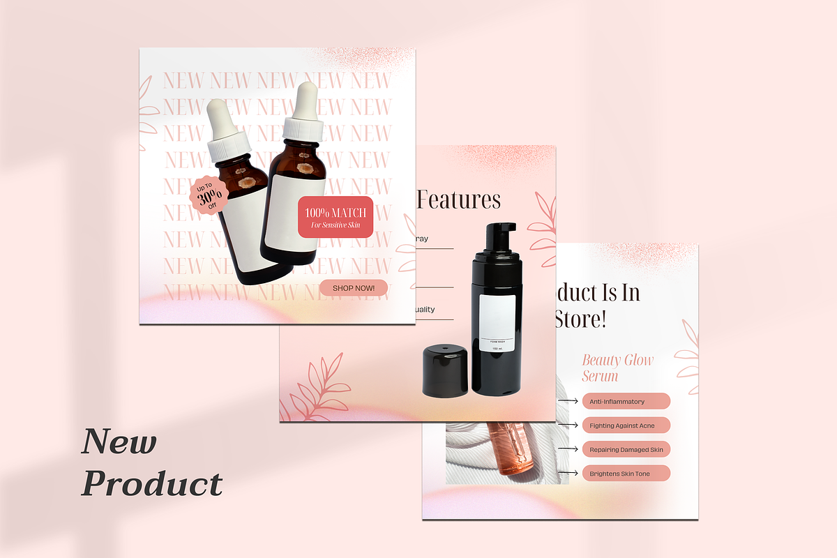 Skincare Instagram Canva Template, a Social Media Template by Azruca (Photo 6 of 10)