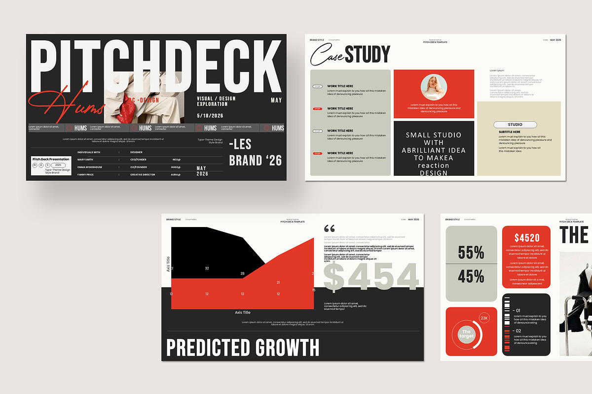 Pitch Deck Presentation Template, a Presentation Template by Aura Agency (Photo 4 of 11)
