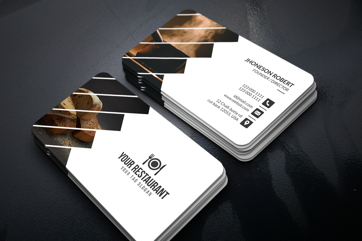 Restaurant/Food Business Card, a Business Card Template by Helal Shop (Photo 3 of 4)