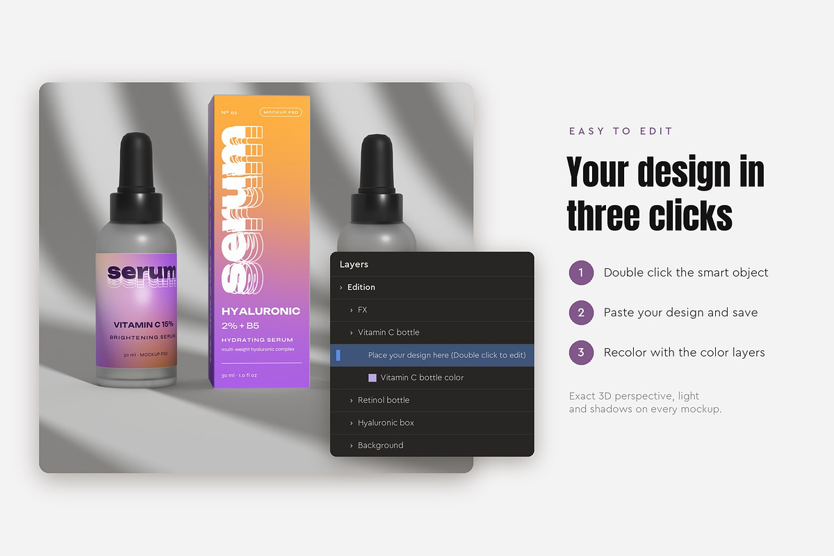 Serum Estudio Color Mockup Pack, a Cups & Container Mockup by Motion-Box (Photo 4 of 4)