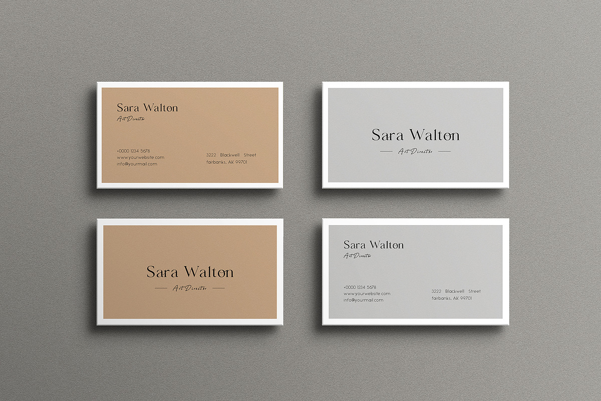 Elegant Minimal Business Card, a Business Card Template by Saman Osama (Photo 1 of 5)