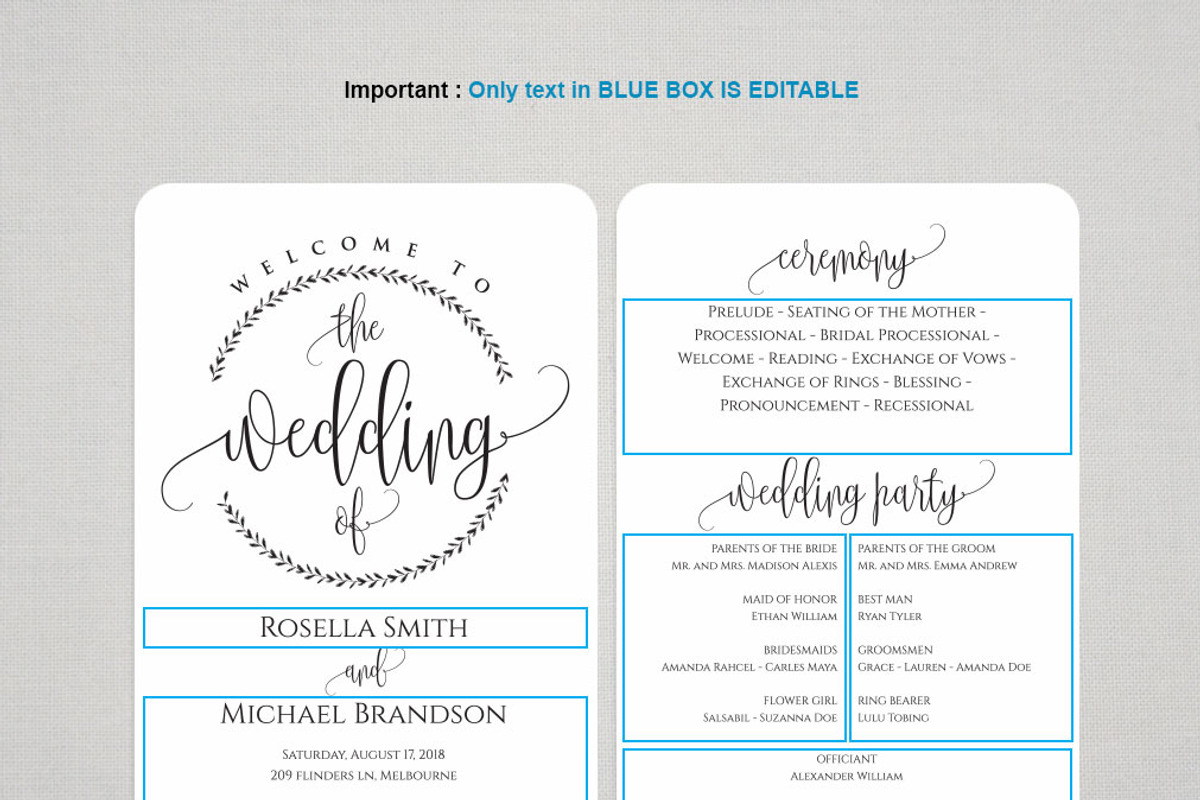 Wedding Program Fan SHR380, an Invitation Template by Shafura_Wedding (Photo 5 of 5)
